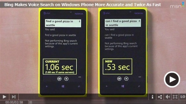 微软发布Bing语音搜索更新 速度快一倍 精准度提升15%